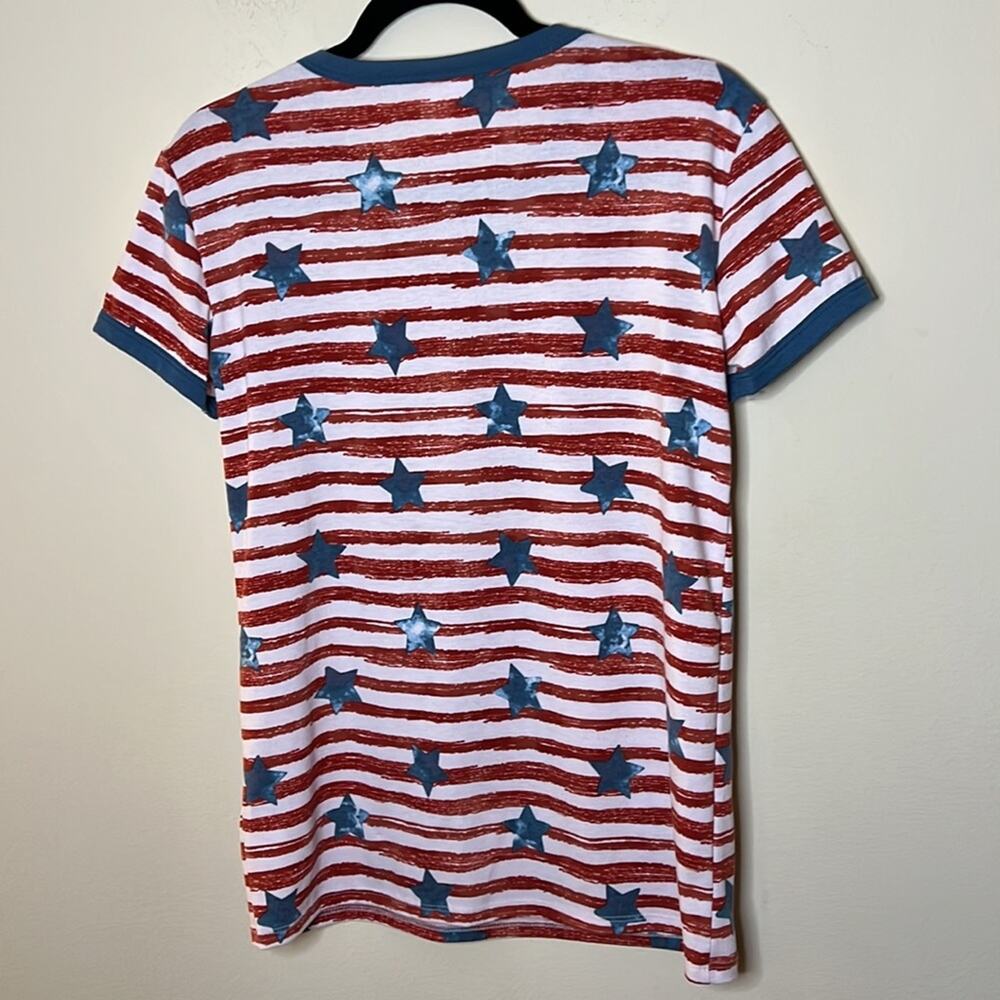 LuLaRoe Fourth of July Stars and Stripes Tee Size XS - Picture 4 of 4